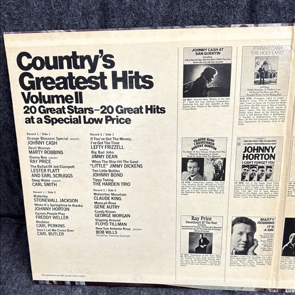 Country’s Greatest Hits Volume II Brown and Blue Album Cover - Picture 3 of 4